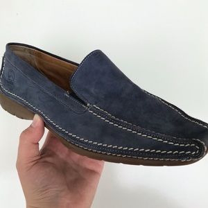Gabor Mens Size 9 Blue Suede dress shoe